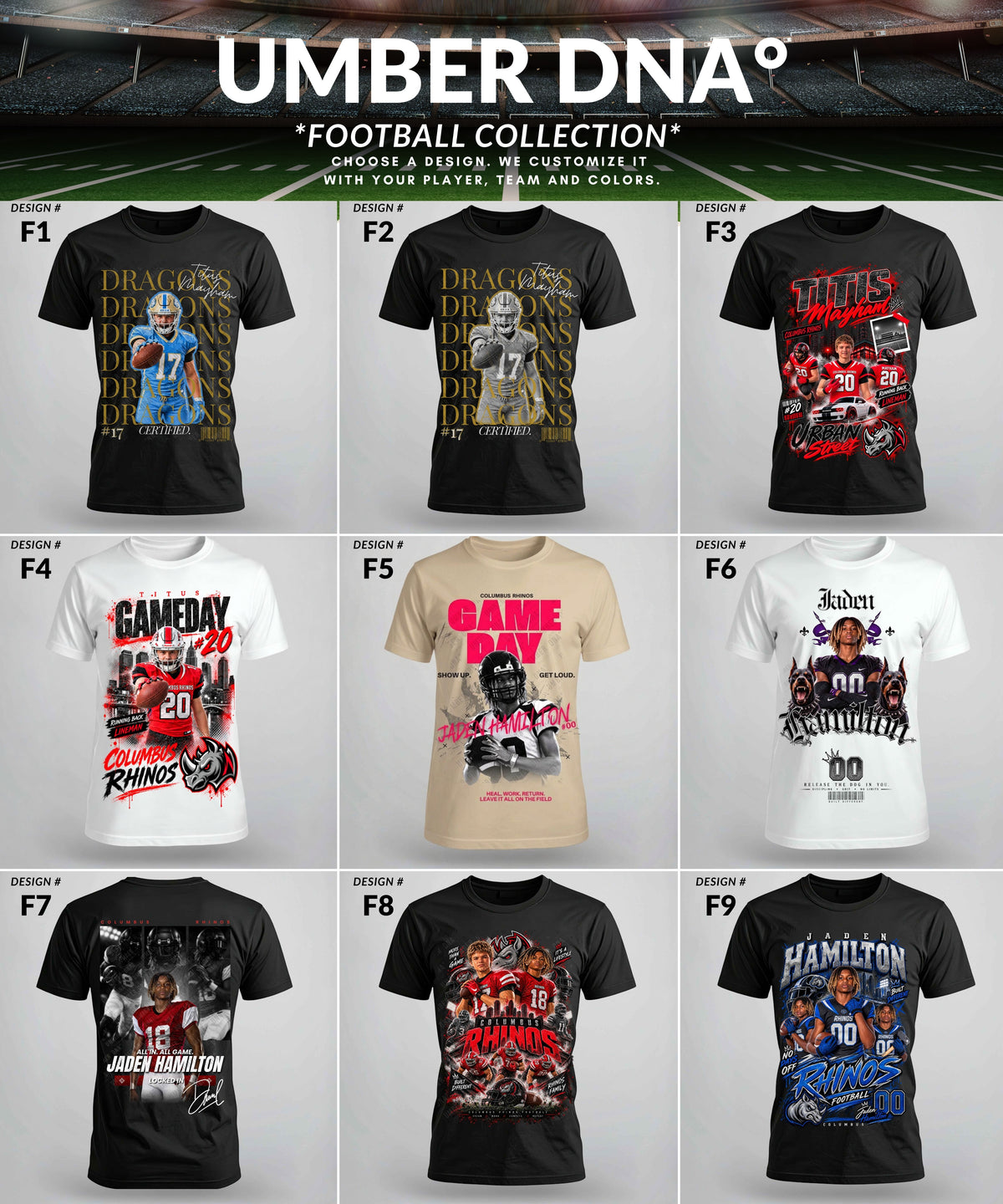 Custom Player Tee — Personalized Name + Number